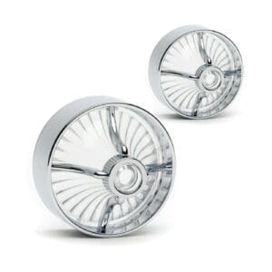 Cuztom Kraft Turbine Lens Set, Chrome Bezel