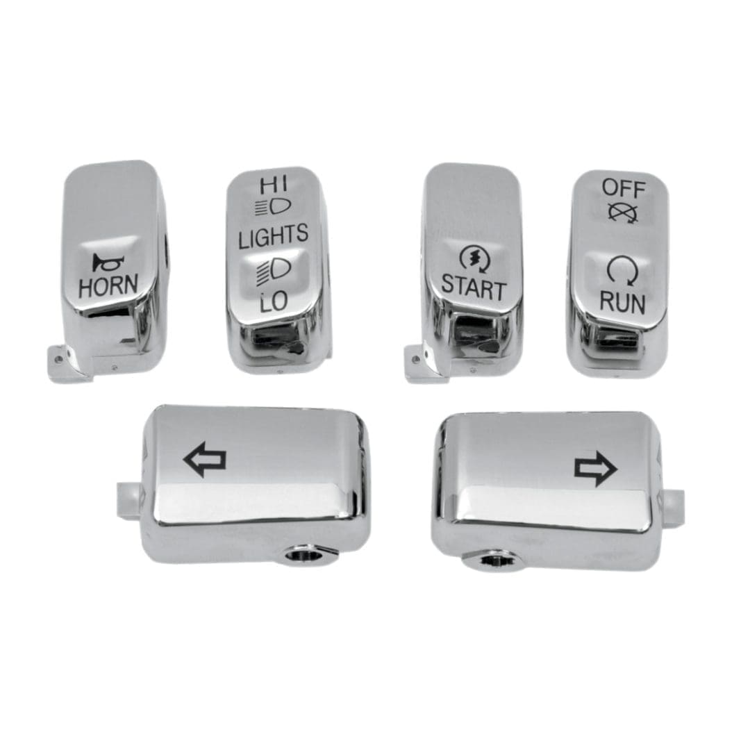 Chrome Switch Cap Kit, Softail & Touring