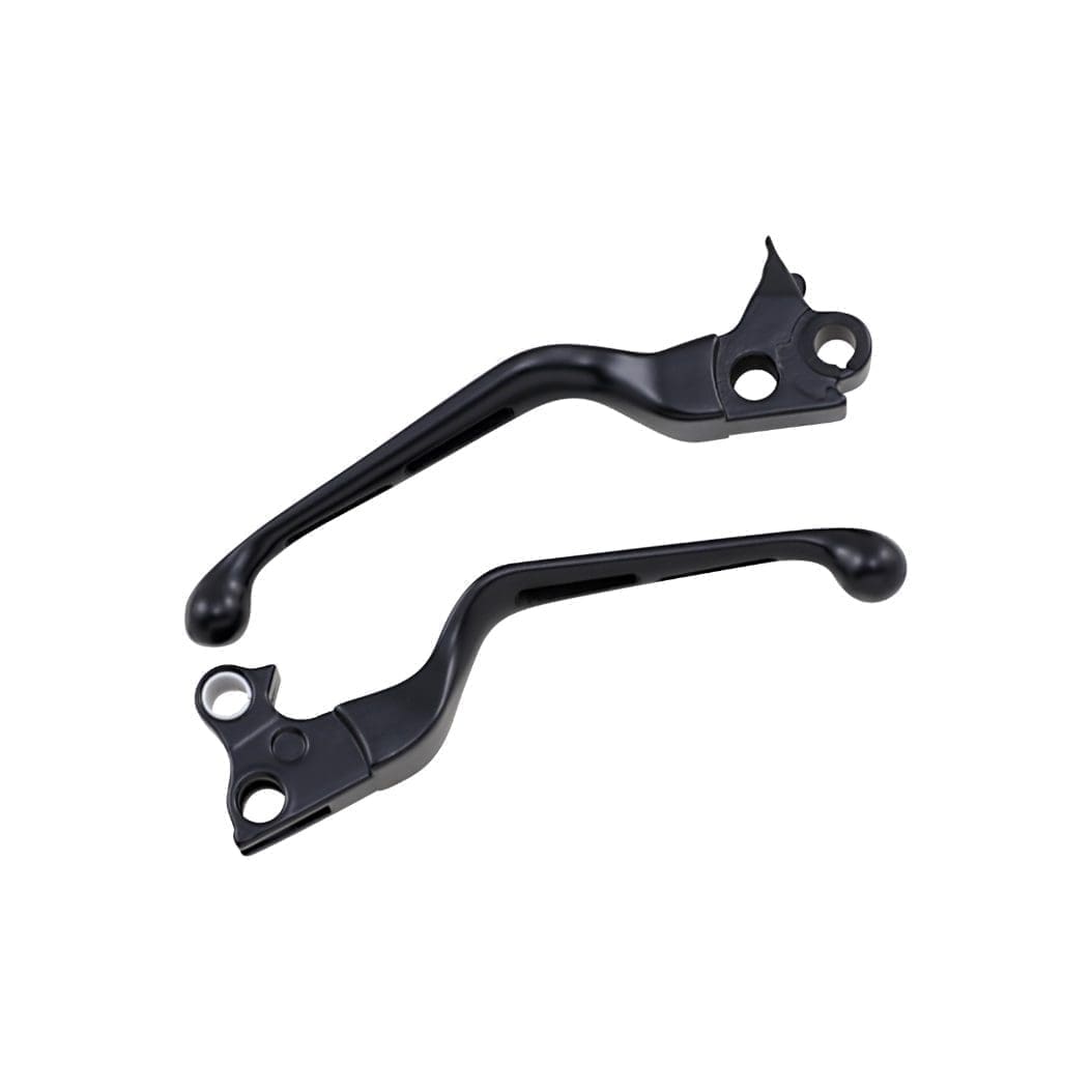 Slotted Wide Blade Lever Set, Black, '96-'14 Softail, '96-'07 Touring