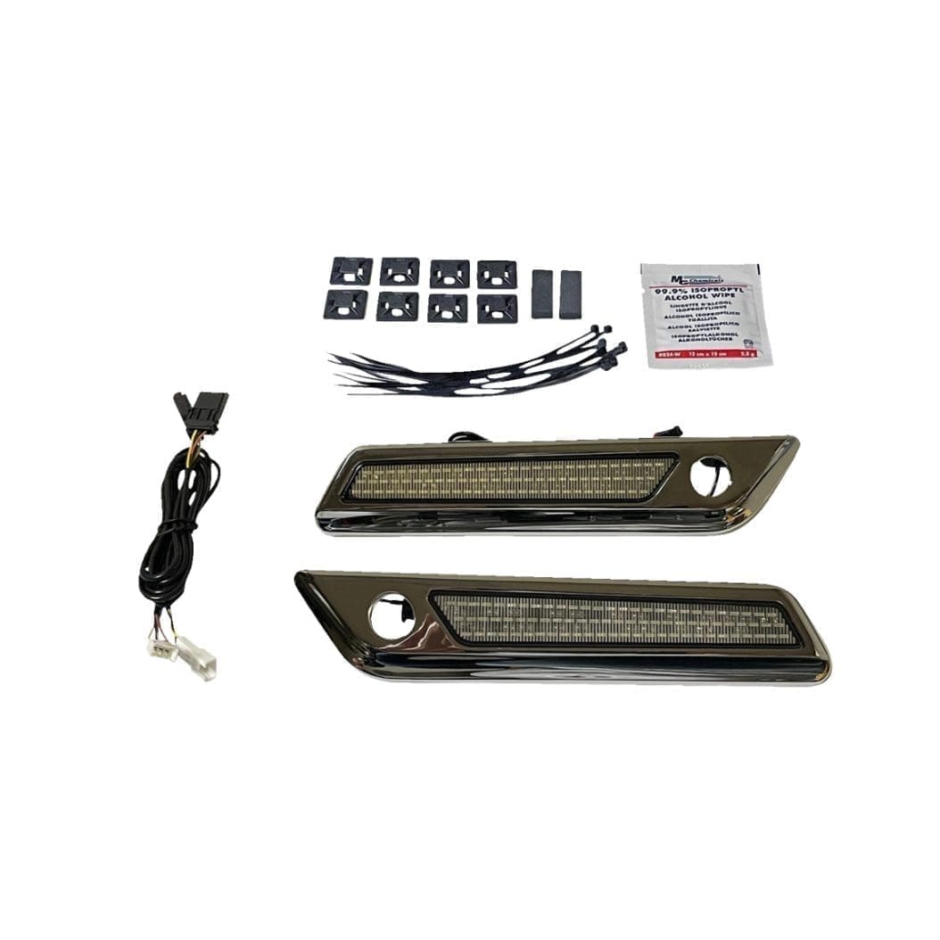 Custom Dynamics LED Saddlebag Latches, Chrome, Smoke