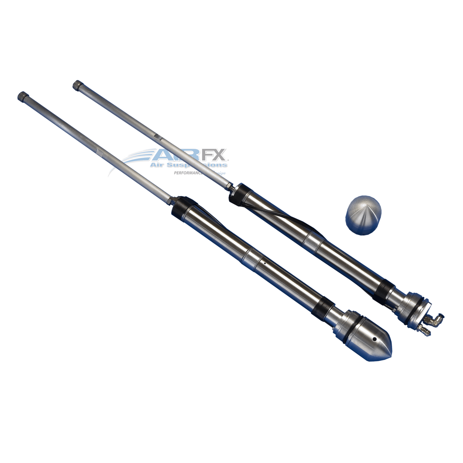 Sport Bike Front Air Ride Cartridge Pair w/ Bullet Caps
