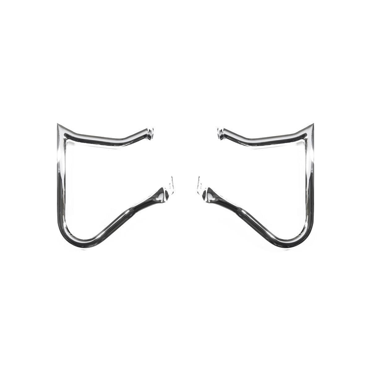 Factory 47 Anarchy Rear Bag Guards, Chrome, '17 & Down Softail