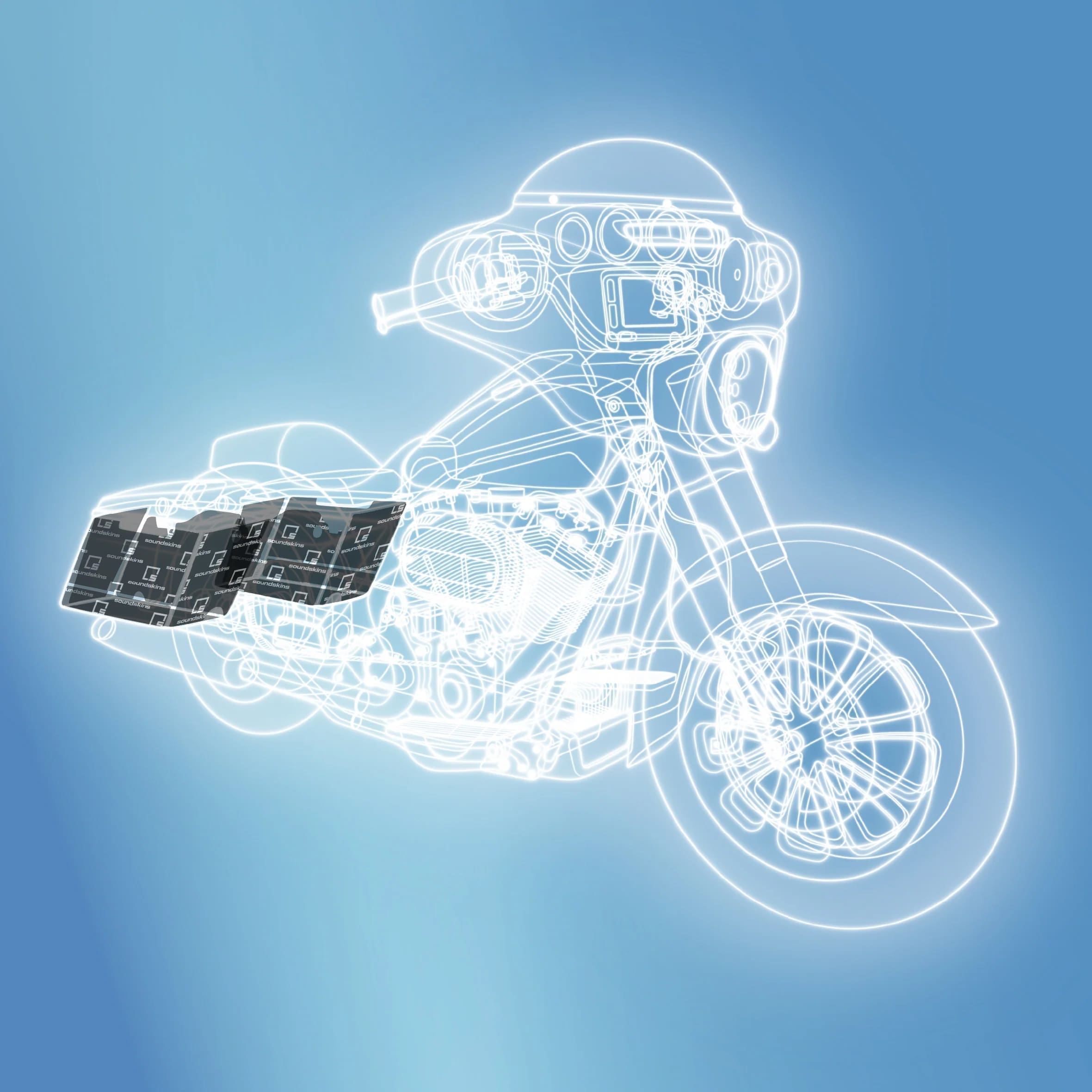 SoundSkins Saddlebag Kit For HD Touring, '24 & Up