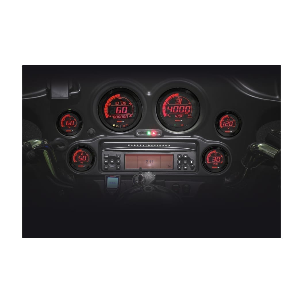 Six Piece LCD Gauge Kit, Dual Color, '04-'13 Touring