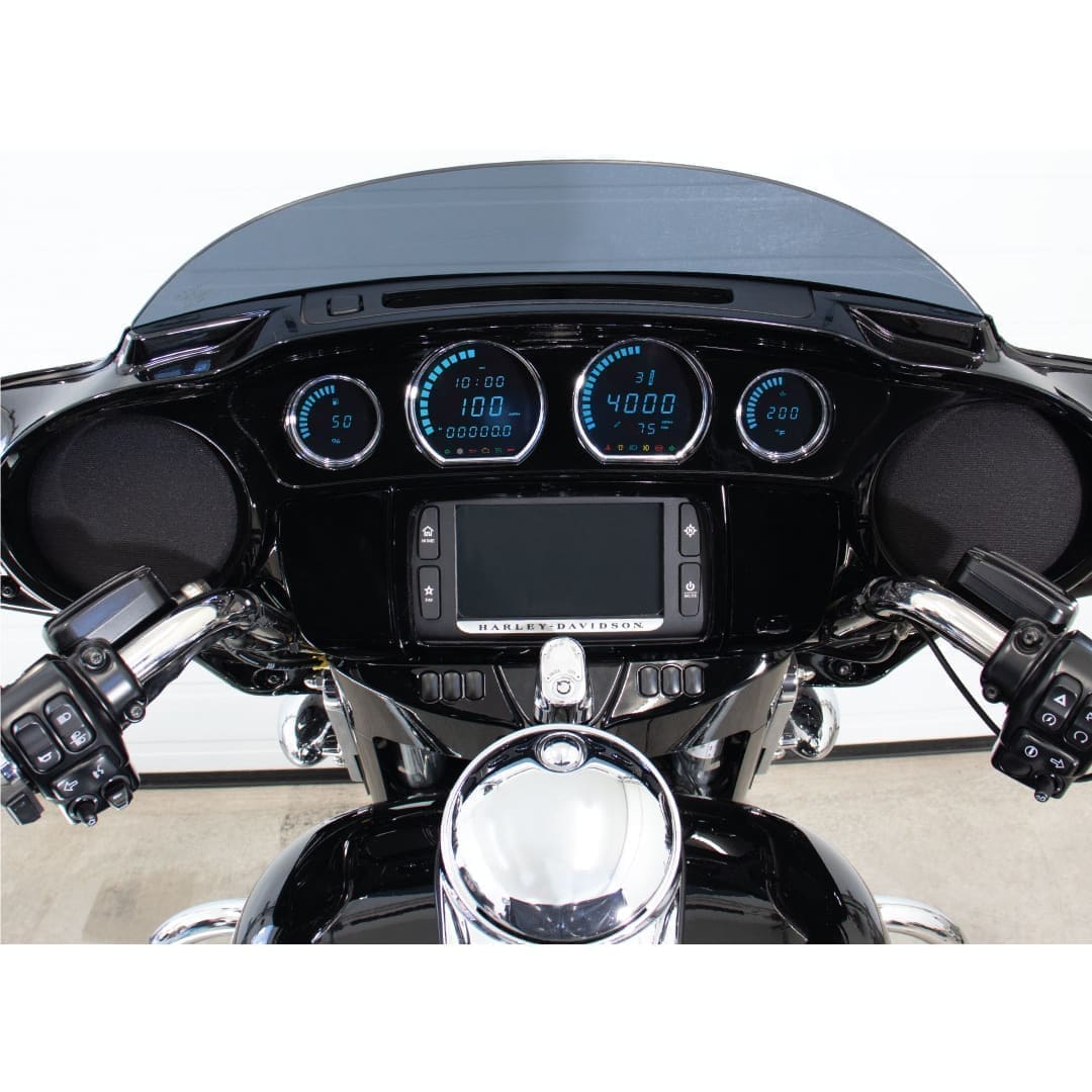 Four Piece LCD Gauge Kit, Blue, '14-'23 Touring