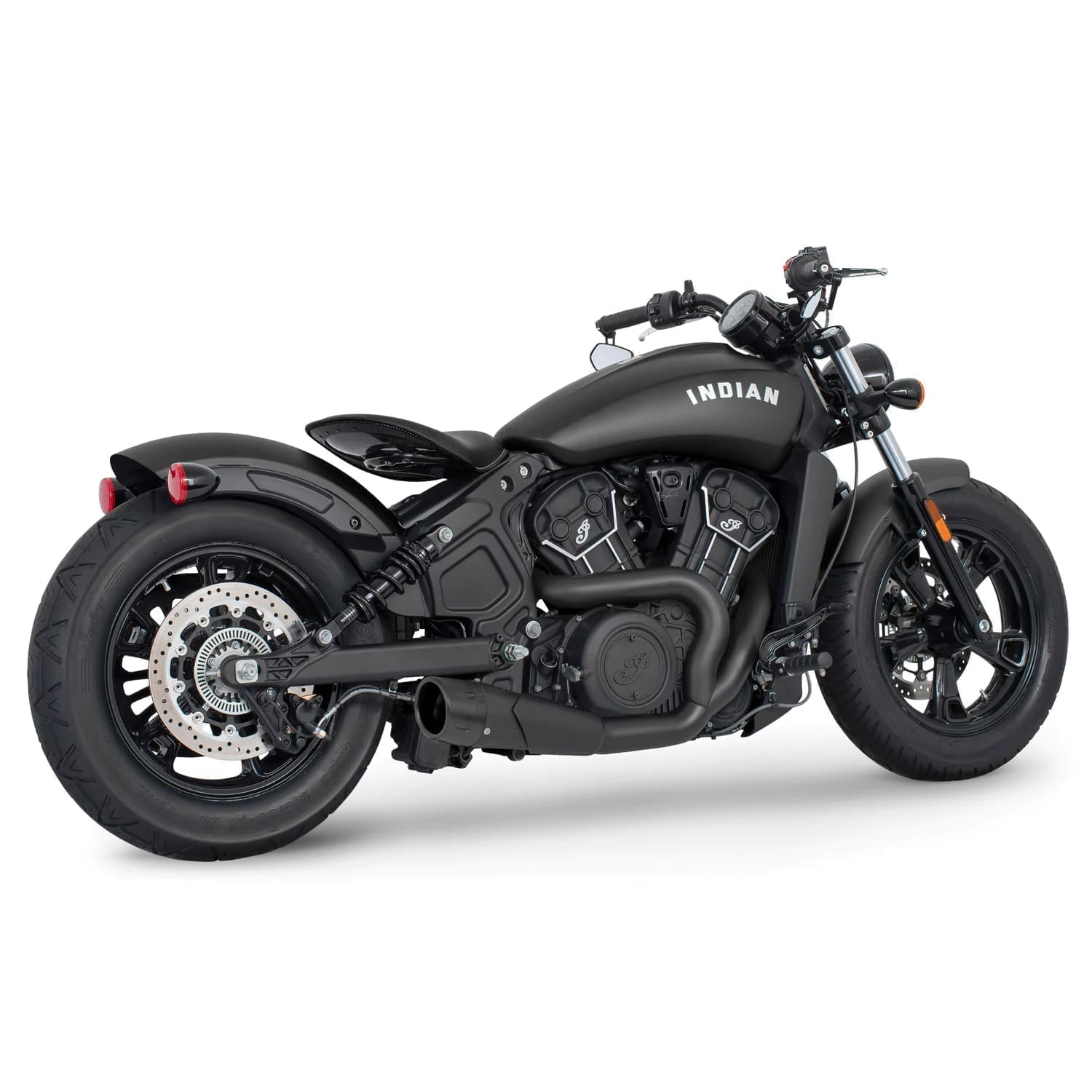 Indian Scout, Bobber, Sixty Combat 2-Into-1 Shorty, '14 & Up