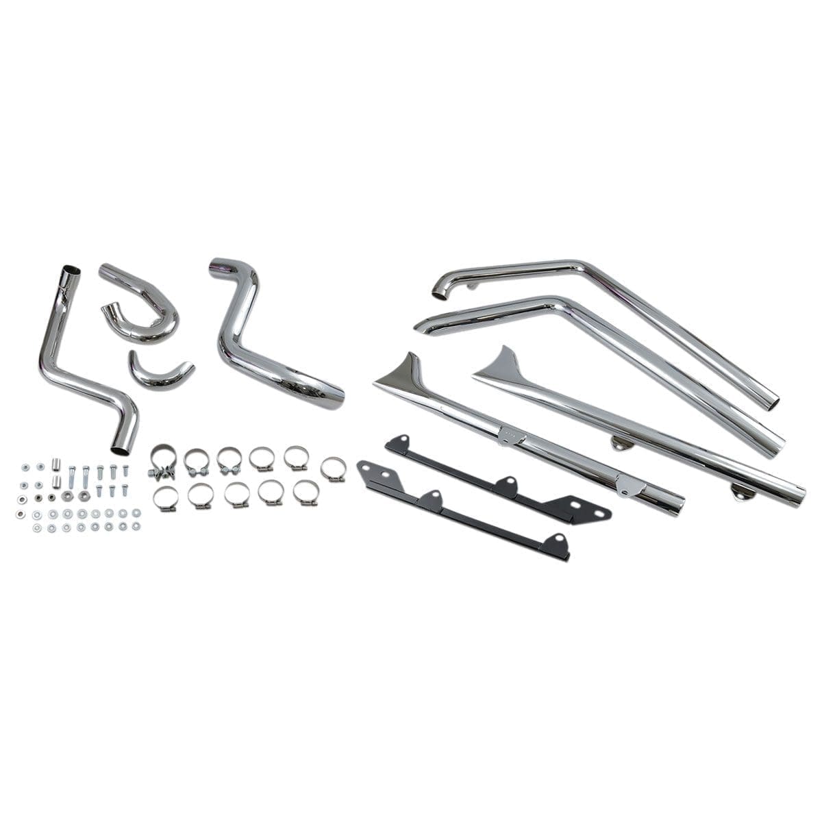 Bassani 36" Chrome True Dual Fishtail Exhaust, '07-'17