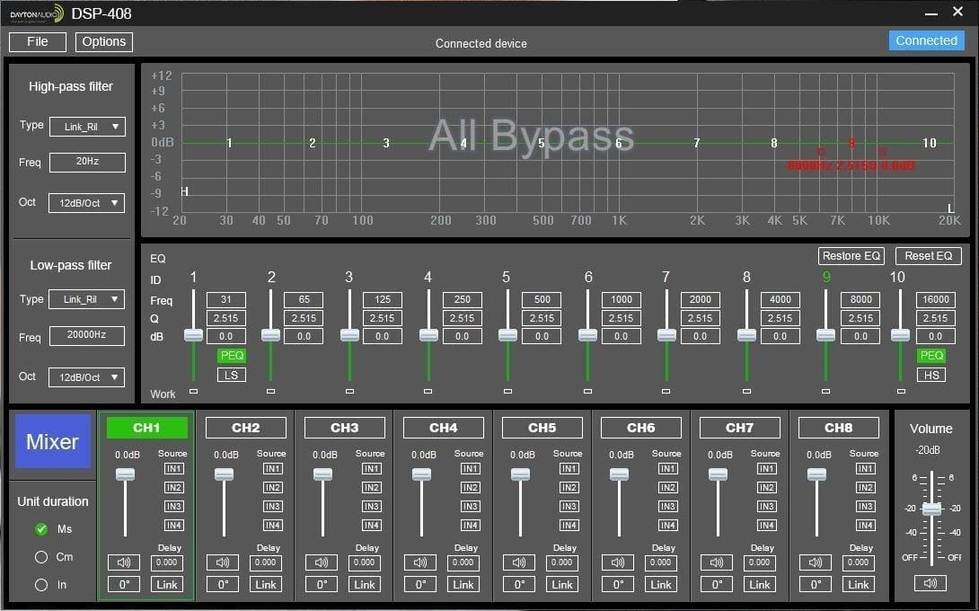 Dayton Audio DSP-408 4x8 Digital Signal Processor