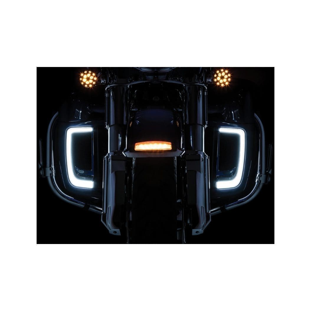 Kuryakyn Tracer LED Fairing Lower Grill Inserts, Chrome