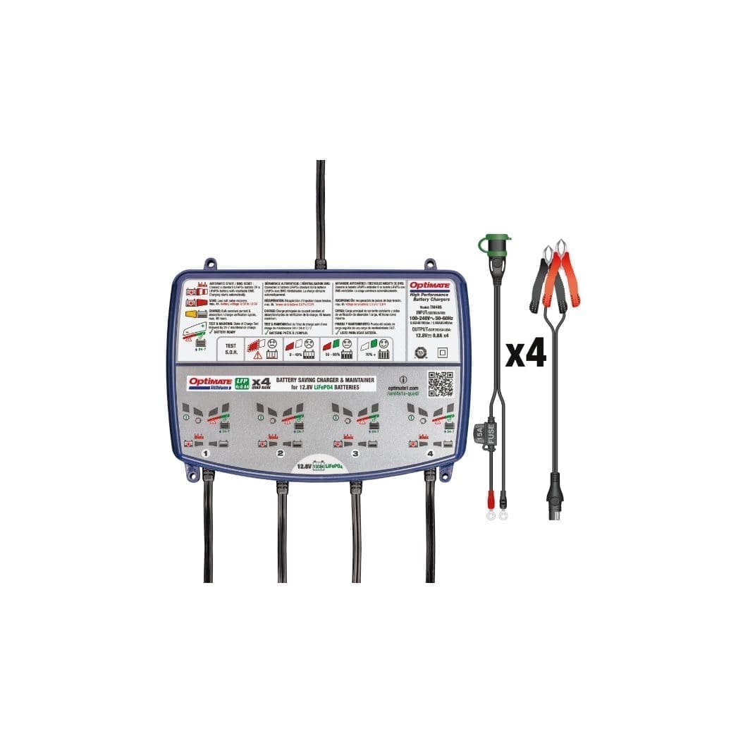 OptiMate TM-485 Lithium 4-Bank Charger 0.8A