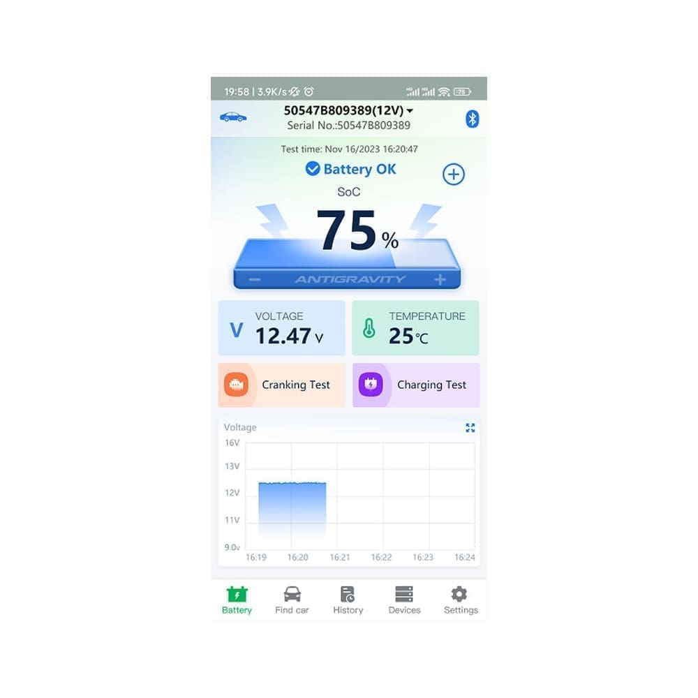 Antigravity Bluetooth Battery Tracker Plus