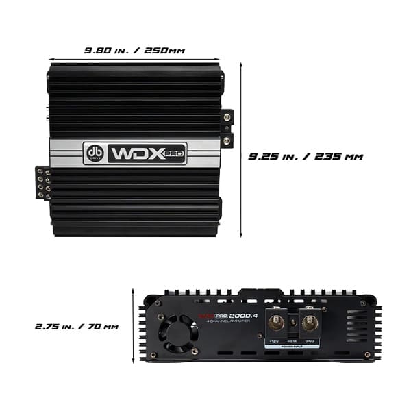 DB Drive WDX PRO2000.4 4-Channel Full-Range Class D Amplifier