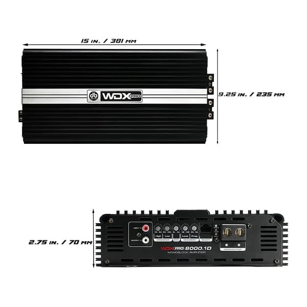DB Drive WDXPRO8000.1D Extended Range Class D Monoblock Amplifier